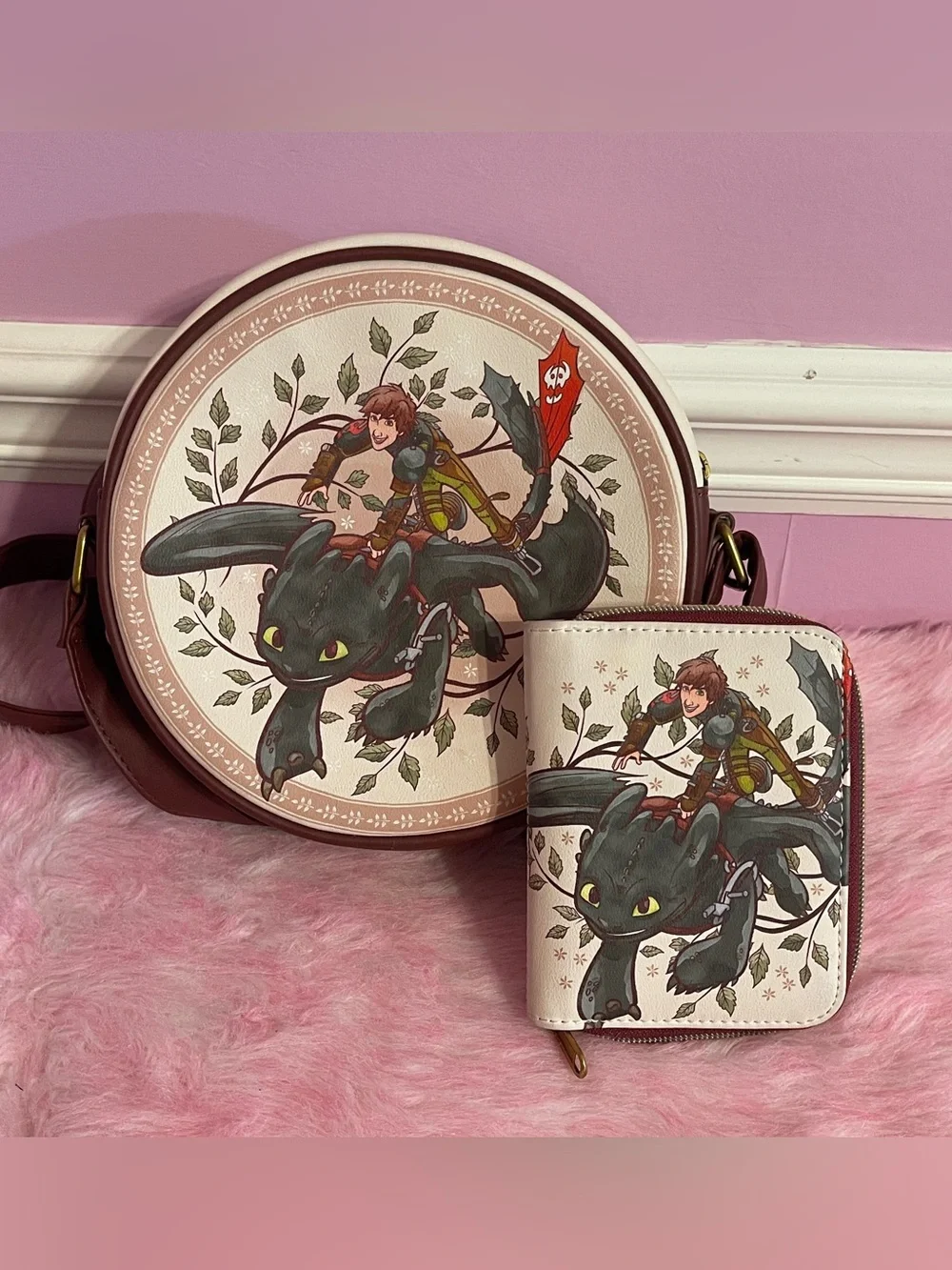 Loungefly hiccup toothless handbag wallet set how to train your dragon Victorian